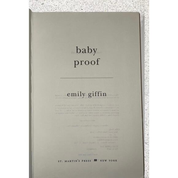 Baby Proof Hardcover Book By Emily Giffin. There is no book jacket. - Picture 4 of 5
